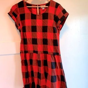 Old Navy • Buffalo Plaid • Red/Black dress